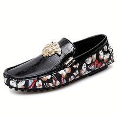 Women's Butterfly Print Loafers Soft Sole Slip On Shoe