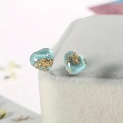 Heart Shaped Crystal Stud Earrings Party Jewelry Gift