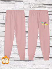 Women's Plus Dragonfly Graphic Fleece Joggers