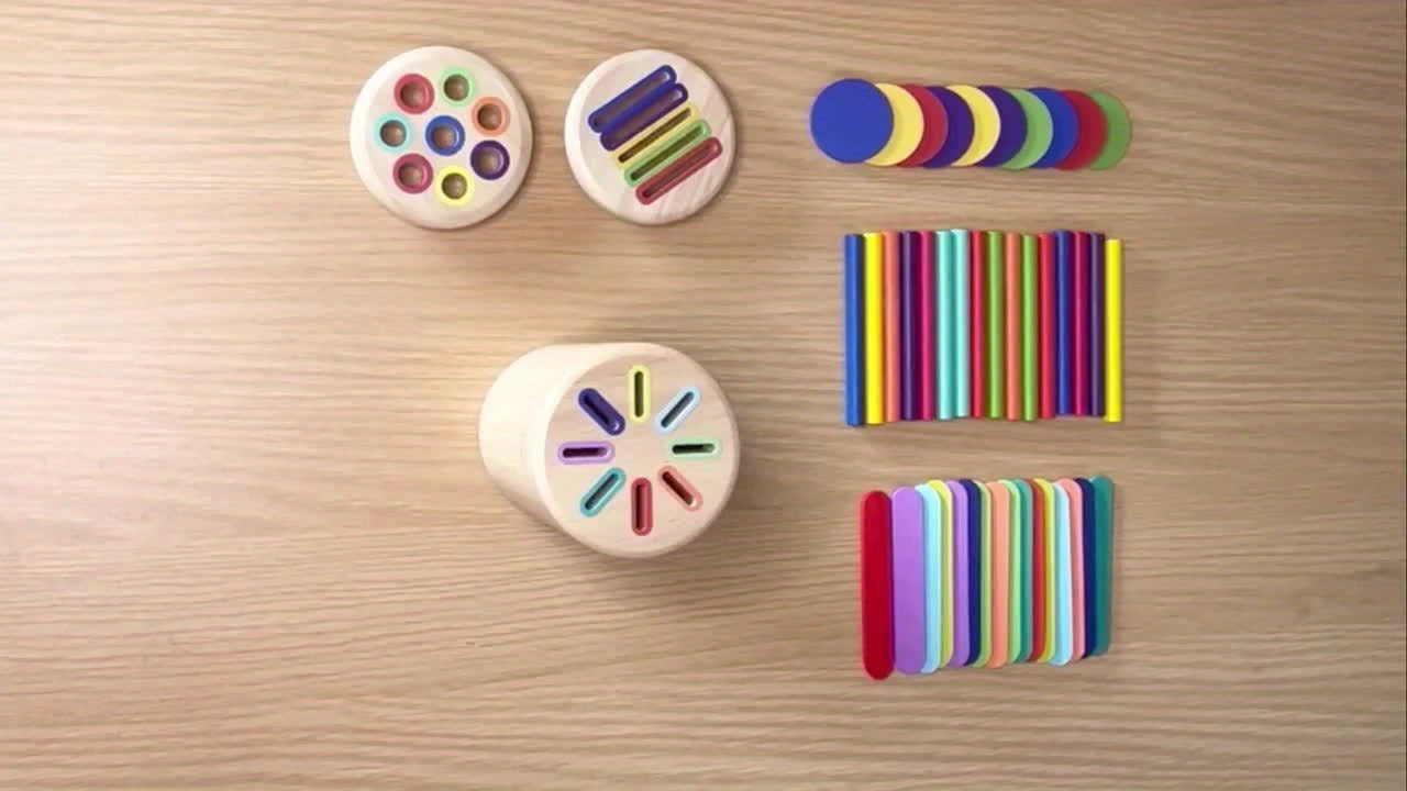 Wooden 3 in 1 Sorting Cup Game for Kids