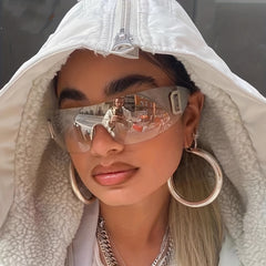 Y2K Gradient Rimless Sunglasses UV400
