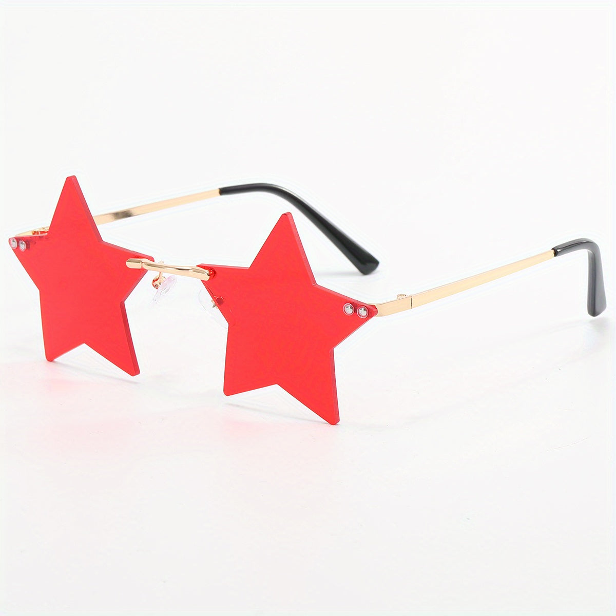 Men's Star Rimless Sunglasses for Street Photography Holiday Party