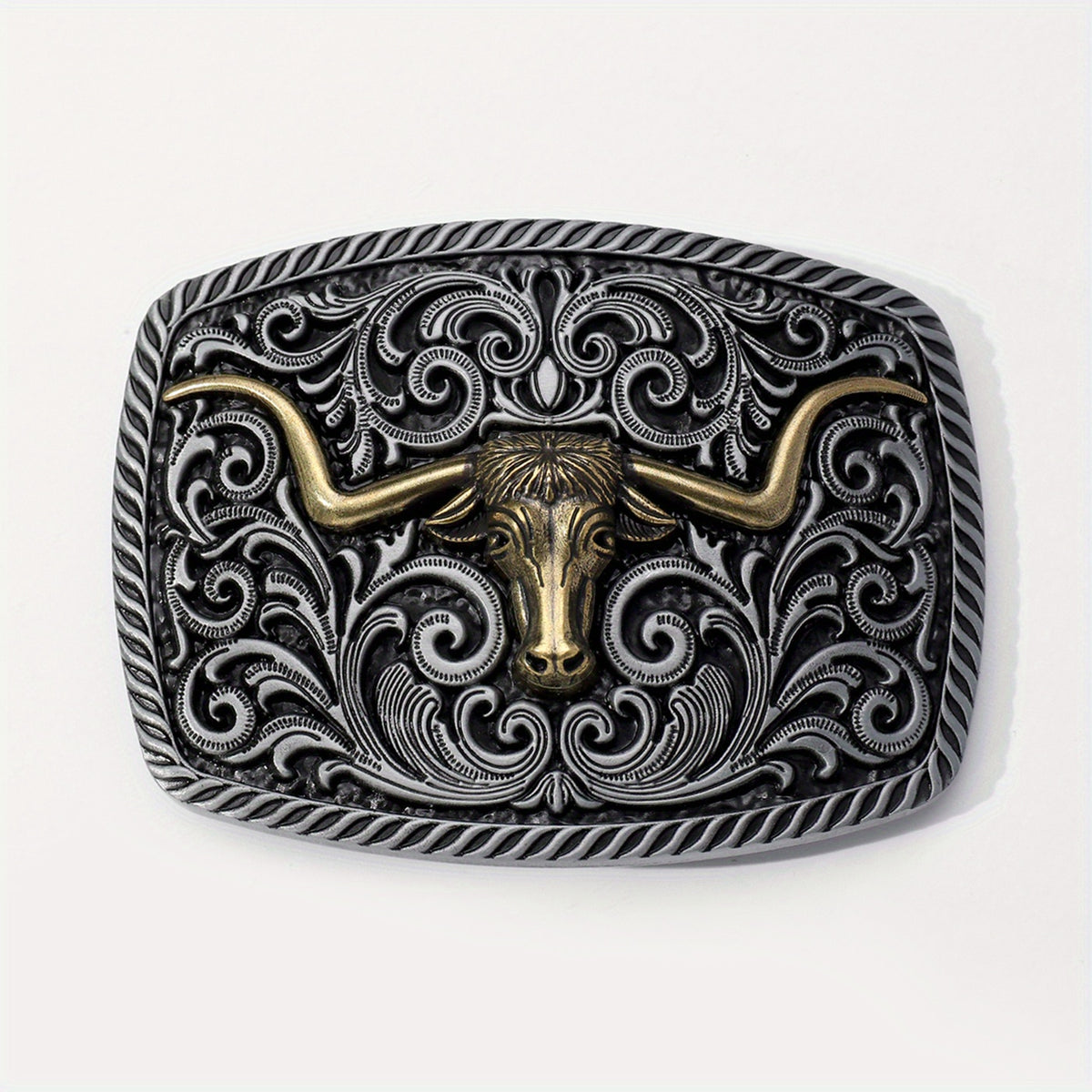 Retro Bull Head Belt Buckle Western Jeans Accessories