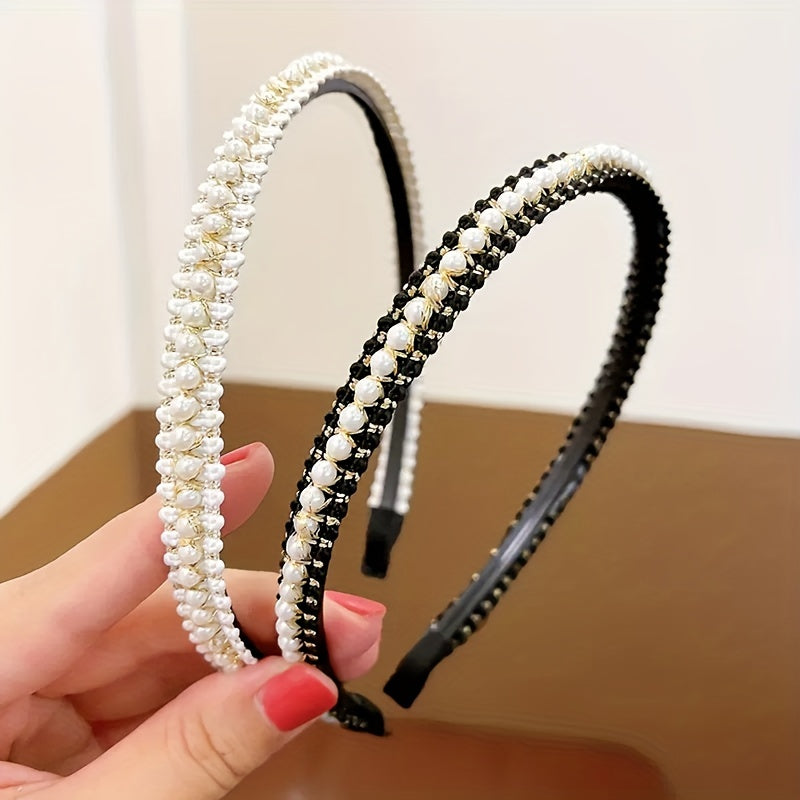 Vintage Faux Pearl Headband for Wedding
