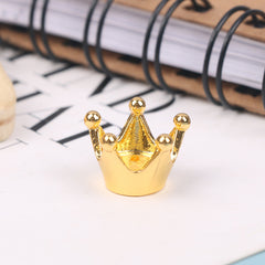 5pcs Mini Metal Crowns for Dollhouse Princess Theme Decor