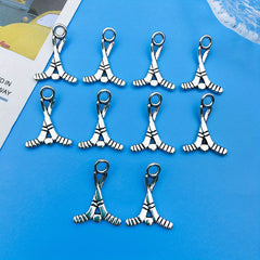10pcs Hockey Pendants For DIY Jewelry Making