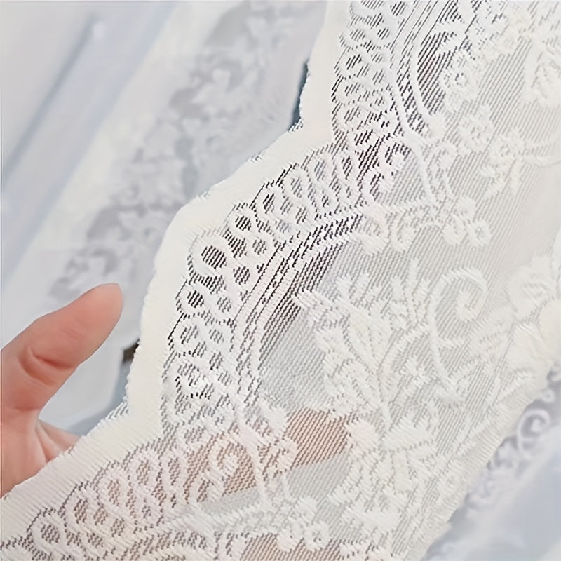 French Dream Lace Curtain Rod Pocket Curtain