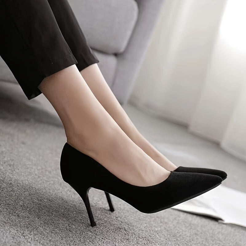 Women's Pointed Toe High Heels Slip On Stiletto Party Shoes