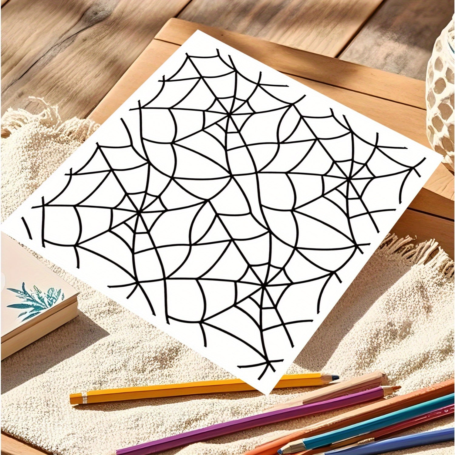 Geometric Shadows Coloring Book with Hidden Pigments