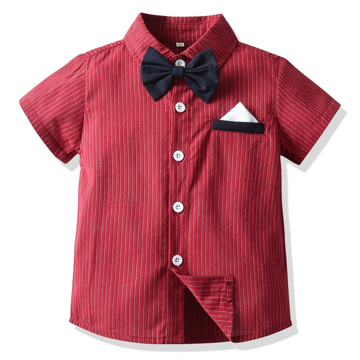 Boys Striped Shirt Short Sleeves Casual Spring And Summer