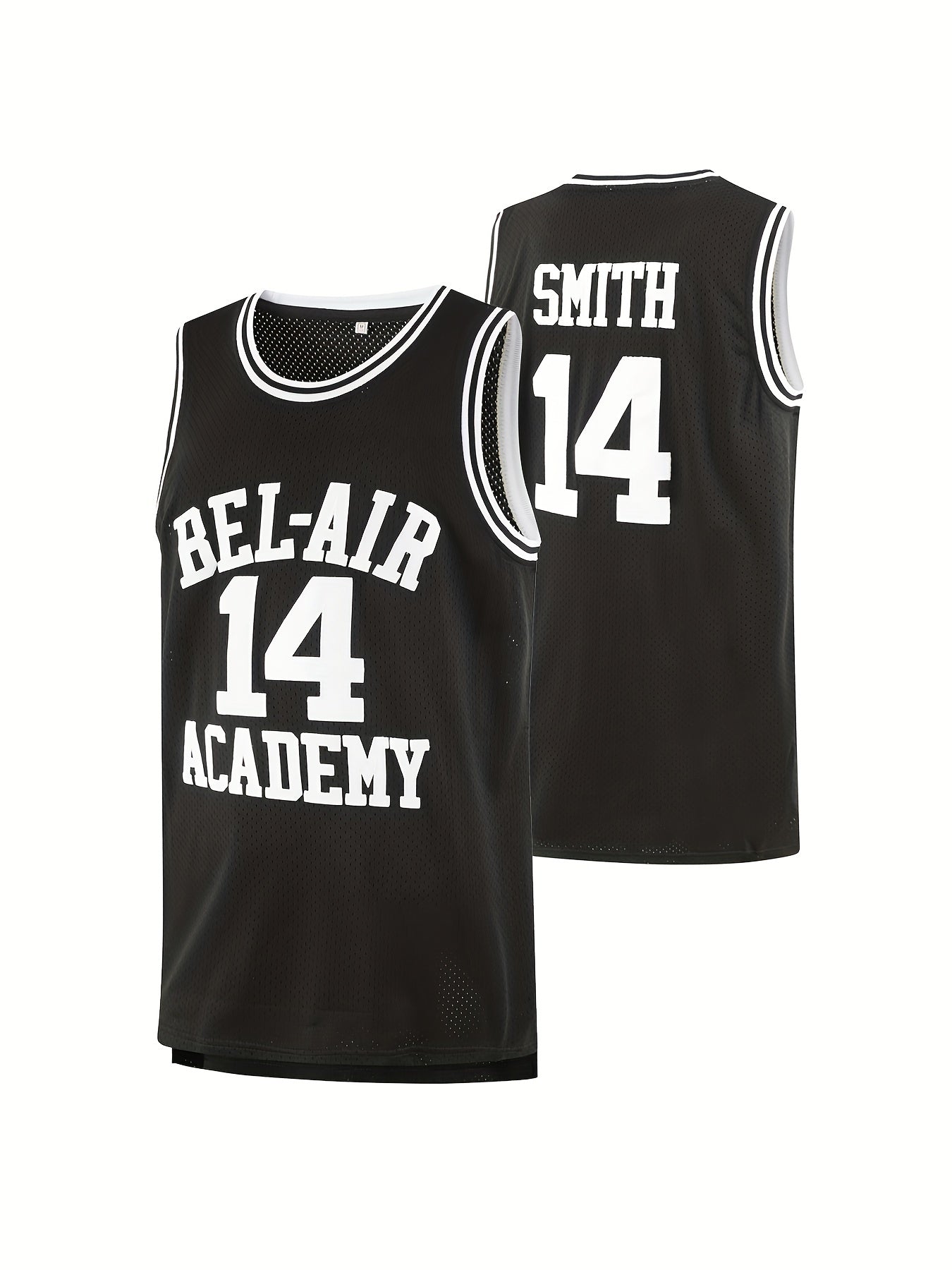 Men's Bel Air 14 Embroidered Basketball Jersey Retro Tank Top