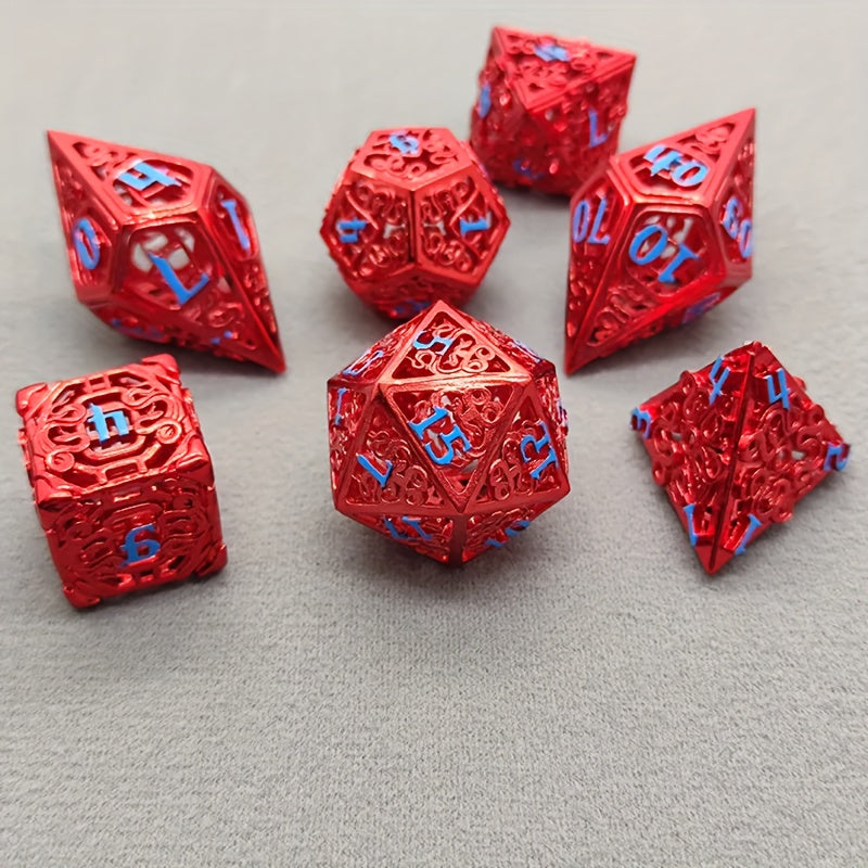 7pcs Hollow Copper Dice For Entertainment Fun Game Dice