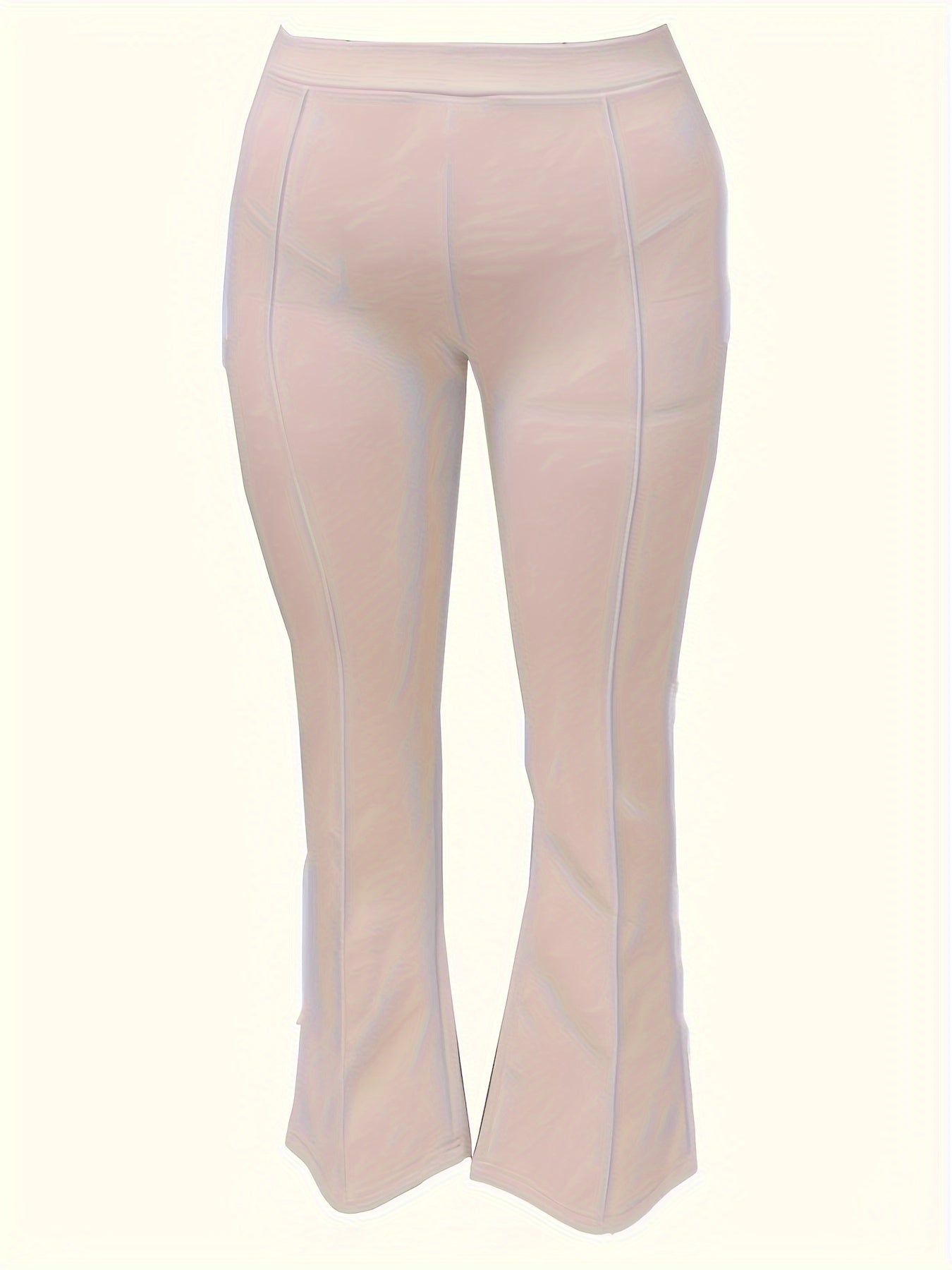  Flared Leg Trousers High Rise Stretch Pants
