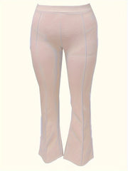  Flared Leg Trousers High Rise Stretch Pants