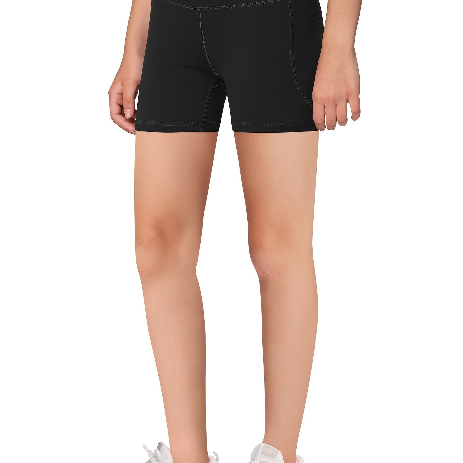 Girls Stretchy Yoga Boxer Shorts for Sports Running