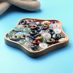 20mm Mixed Crystal Worry Stone Donut for Necklace Making