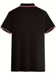 Men's Badminton Player Print Golf Shirt