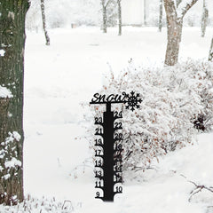 Metal Snowflake Snow Gauge Garden Stake Christmas Decor