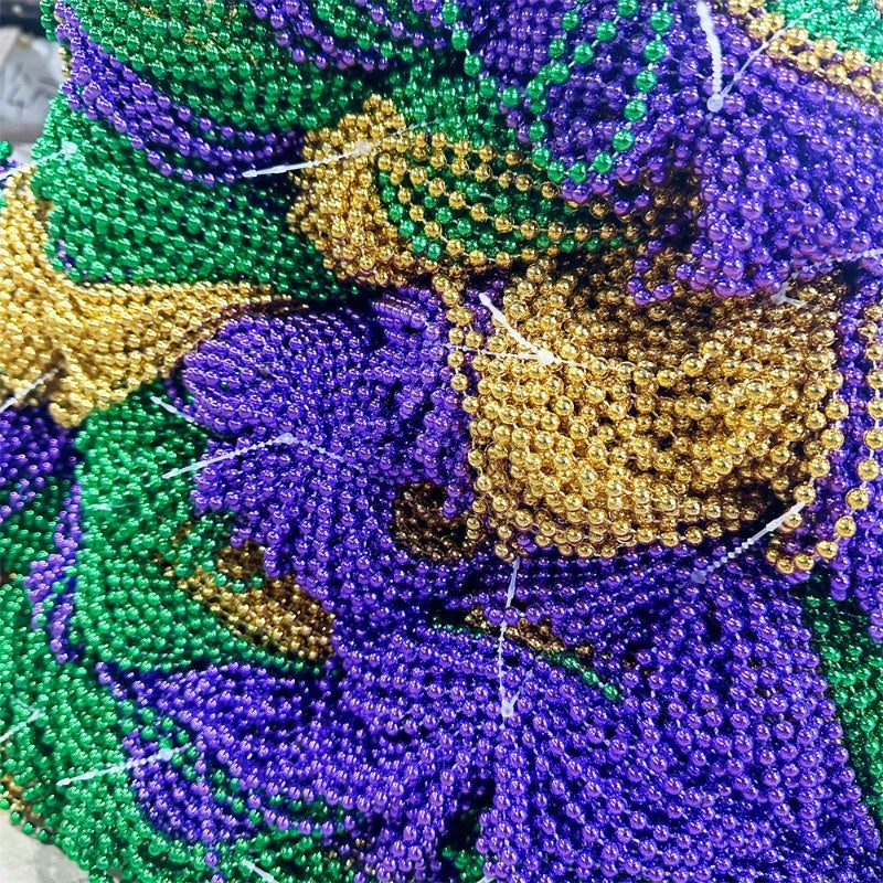 3pcs Multicolor Beaded Party Necklaces for Women & Men