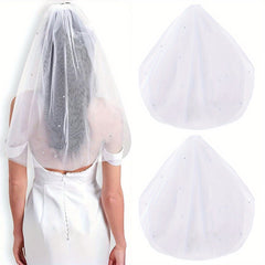 Sparkle Rhinestone Tulle Wedding Veil with Hair Comb