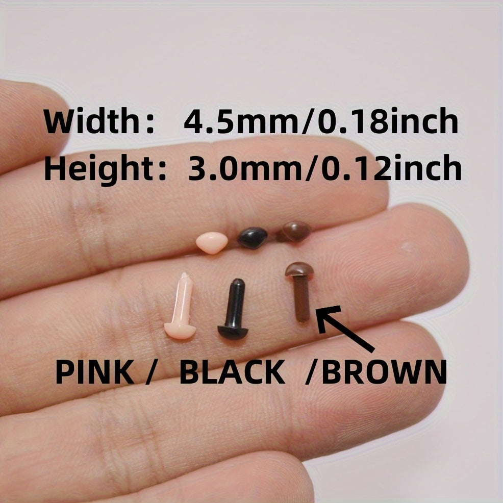 Mini Doll Toy Nose Set Pink Brown Plastic Triangle Nose Accessories