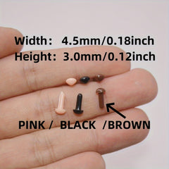 Mini Doll Toy Nose Set Pink Brown Plastic Triangle Nose Accessories