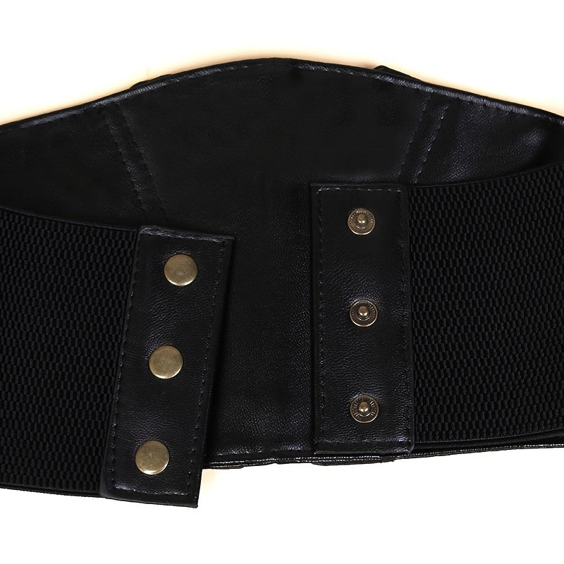 Womens Lace Up Corset Belt Wide Elastic Waist Belt