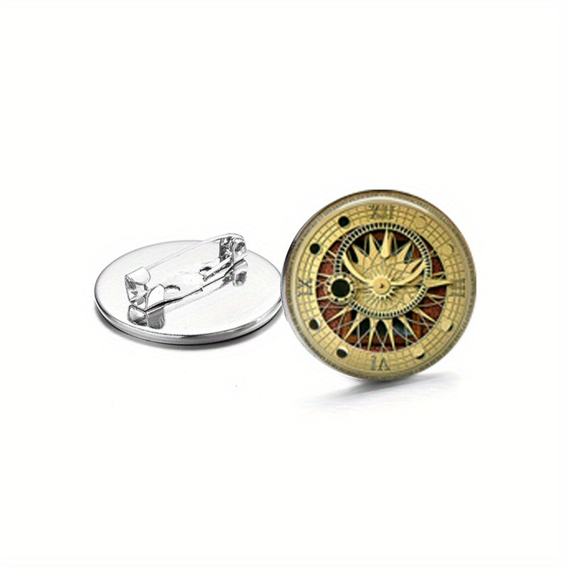 Antique Astrolabe Steampunk Brooch Pins