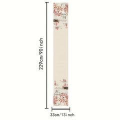 Polyester Merry Christmas Table Runner Snowman Pattern