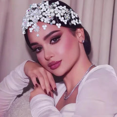 Vintage Beaded Bridal Headband Crystal & Gemstone for Weddings Prom