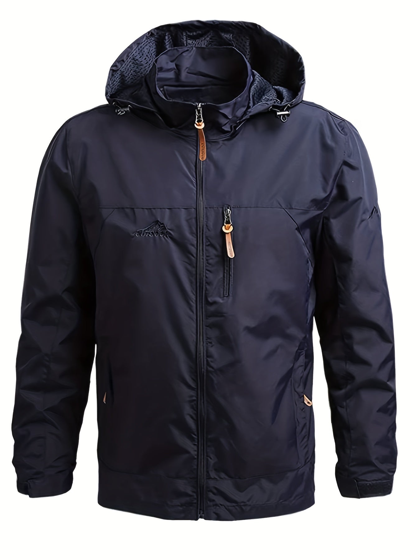 Men's Lightweight Hooded Windbreaker Jacket for Spring Fall