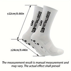 5 Pairs Non-Slip Mid-Calf Football Socks