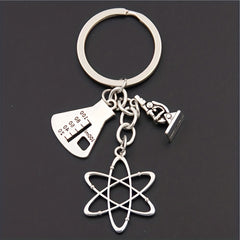 Chemistry Series Keychain Metal Key Ring Purse Handbag Car Charm Phone Pendant