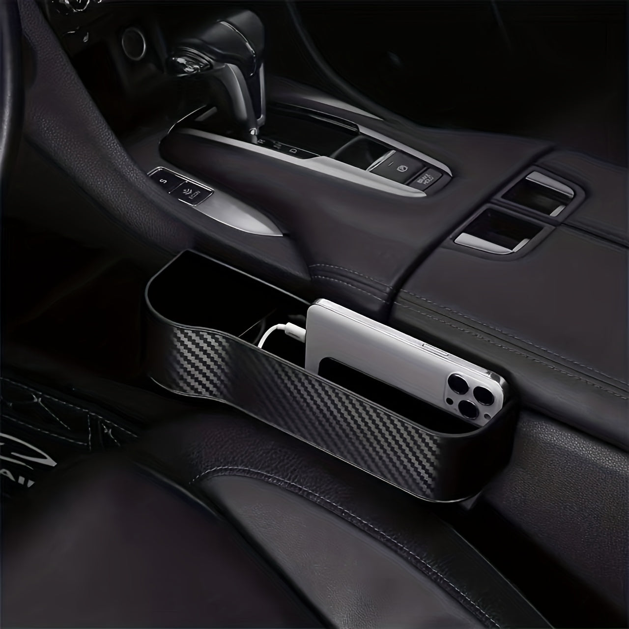 Car Seat Gap Filler with Cup Holder and Key Holder