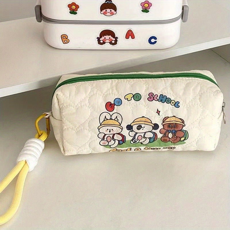 Cartoon Handheld Cosmetic Bag Lightweight Zipper Makeup Pouch