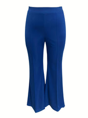  High Rise Slim Fit Flared Leg Trousers