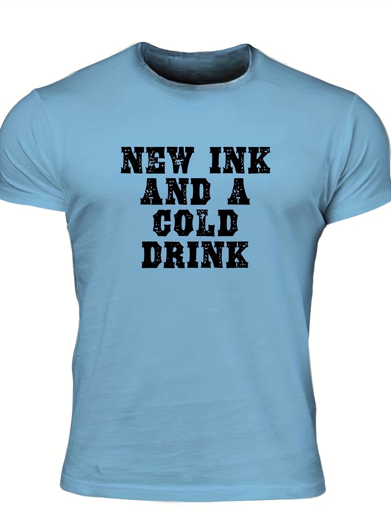 Men's Letter Print T Shirt for Summer Outdoor Activities
