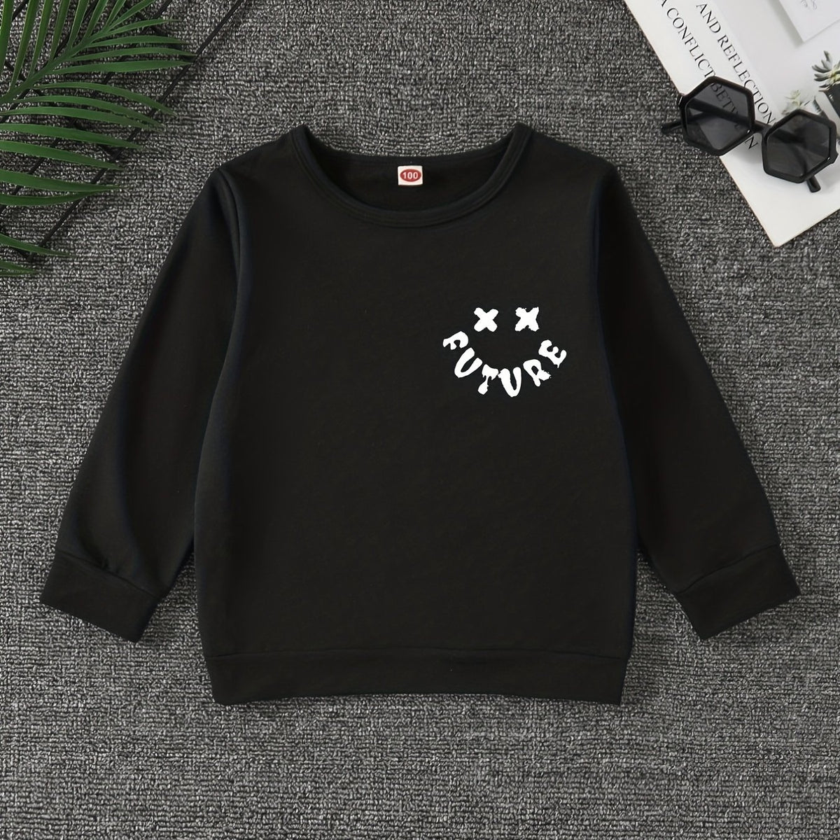 Boys Casual Pullover Sweatshirt Long Sleeve Crew Neck Tops