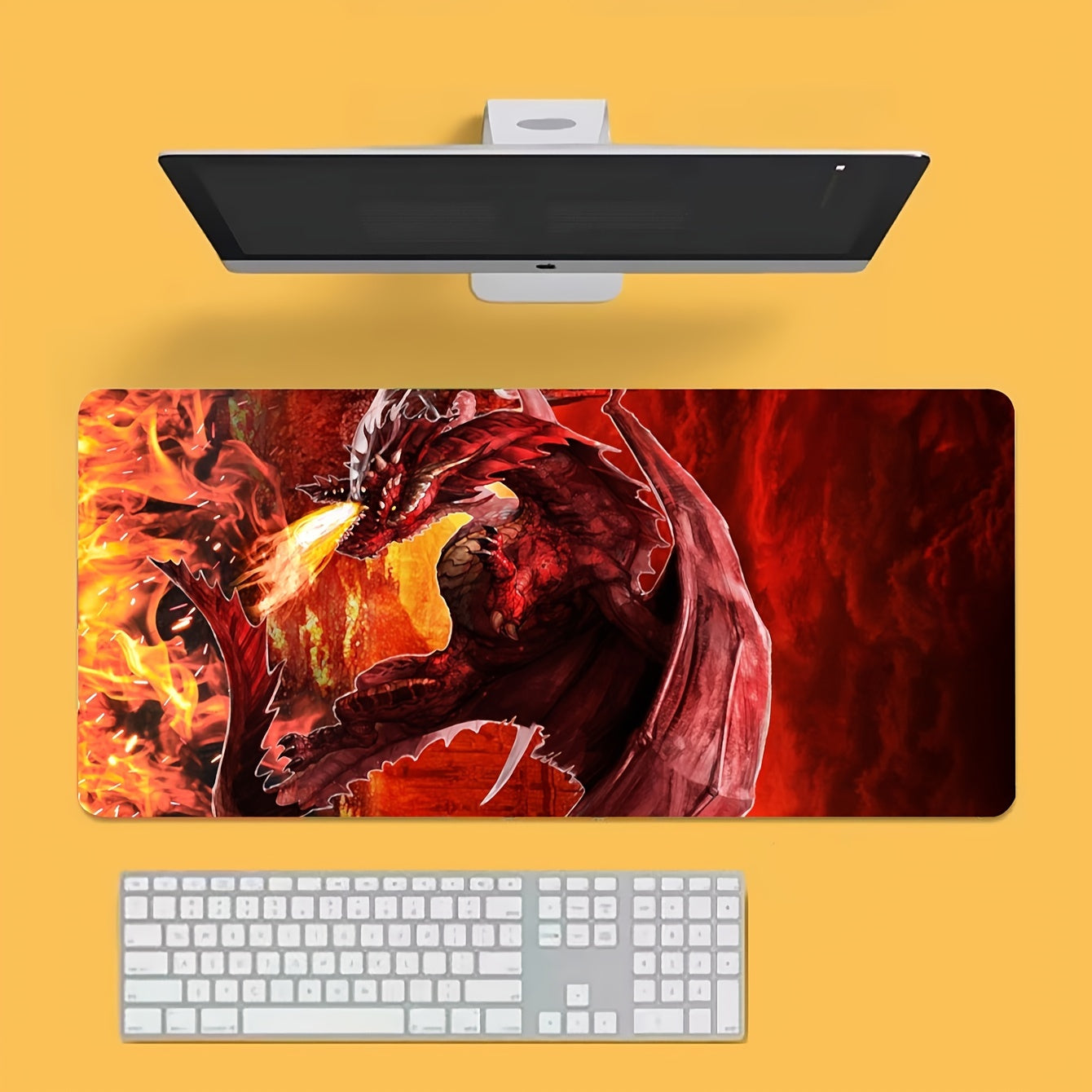 Dragon Pattern Desk Mat Oversized Gaming Mouse Pad Office Desk Pad