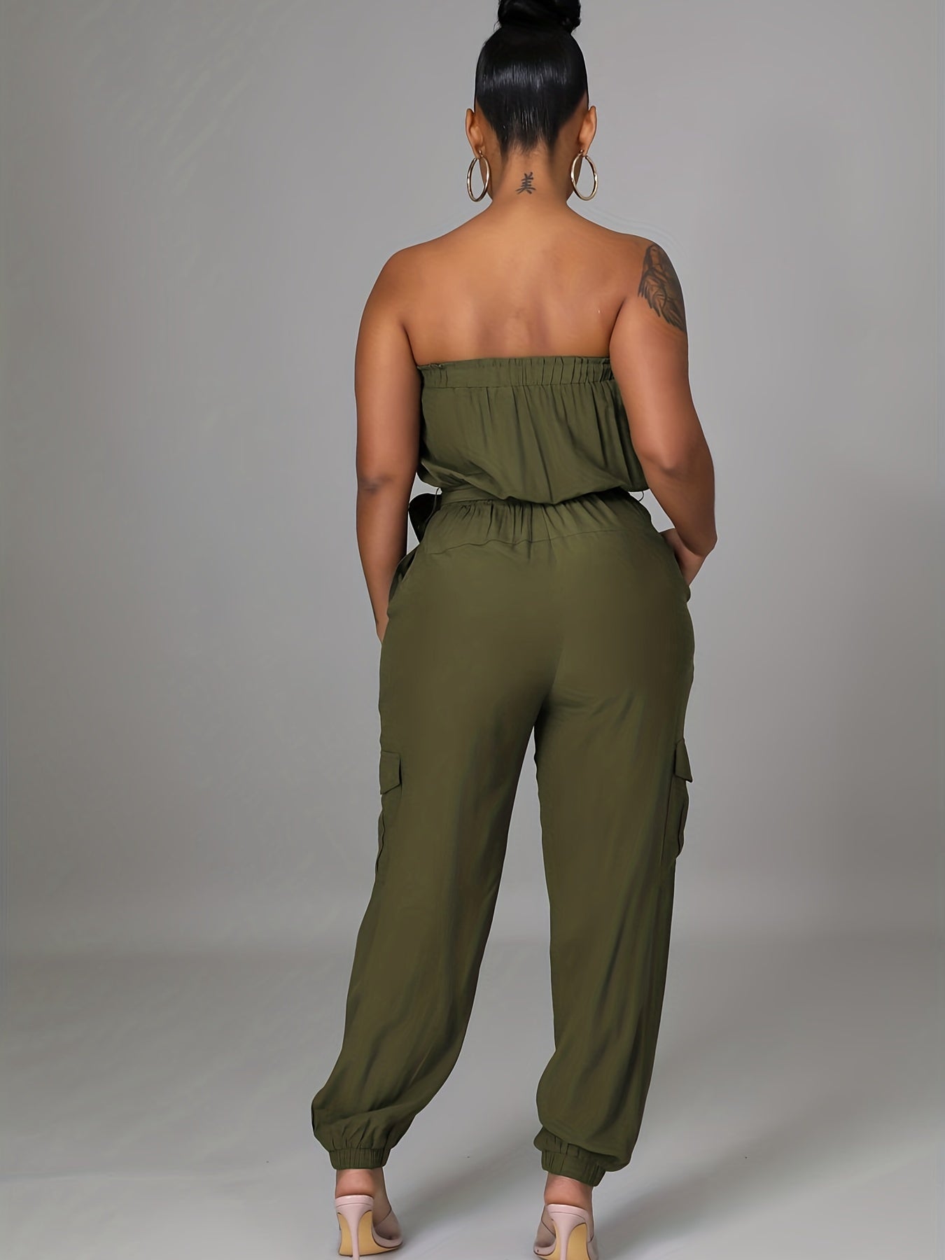 Sleeveless Tie Waist Jumpsuit with Pockets