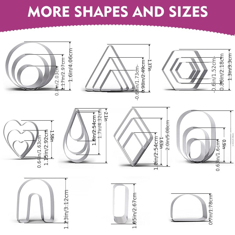 24 Pcs Polymer Clay Cutters for DIY Jewelry Making