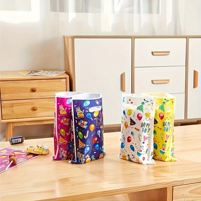 10pcs Birthday Party Gift Bag Plastic Packaging Cartoon Party Supplies