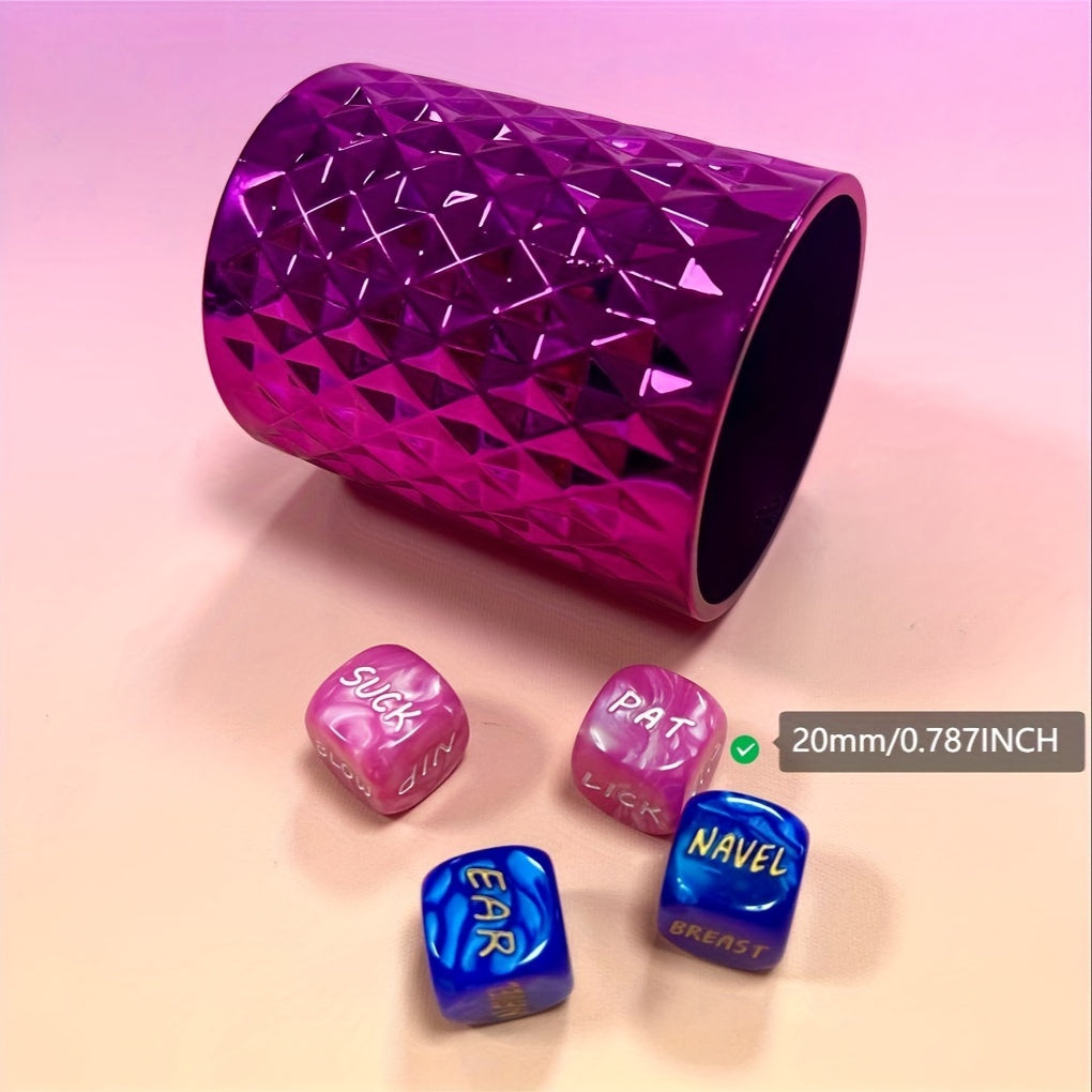 2pcs Pink Role Playing Dices 1.98cm Length Outdoor Indoor Entertainment