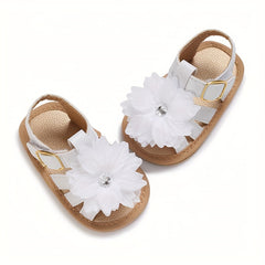 Baby Girls Flower Sandals - Breathable Non-slip Summer Shoes