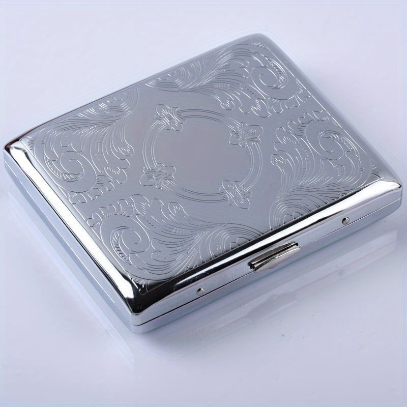 Metal Cigarette Case Spring Clip Open Tobacco Case Holder For Men