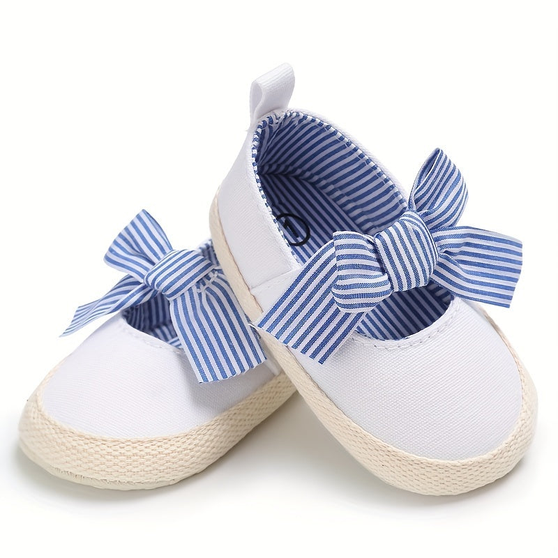 Bowknot Sneakers For Baby Girls Lightweight Non slip Walking Shoes