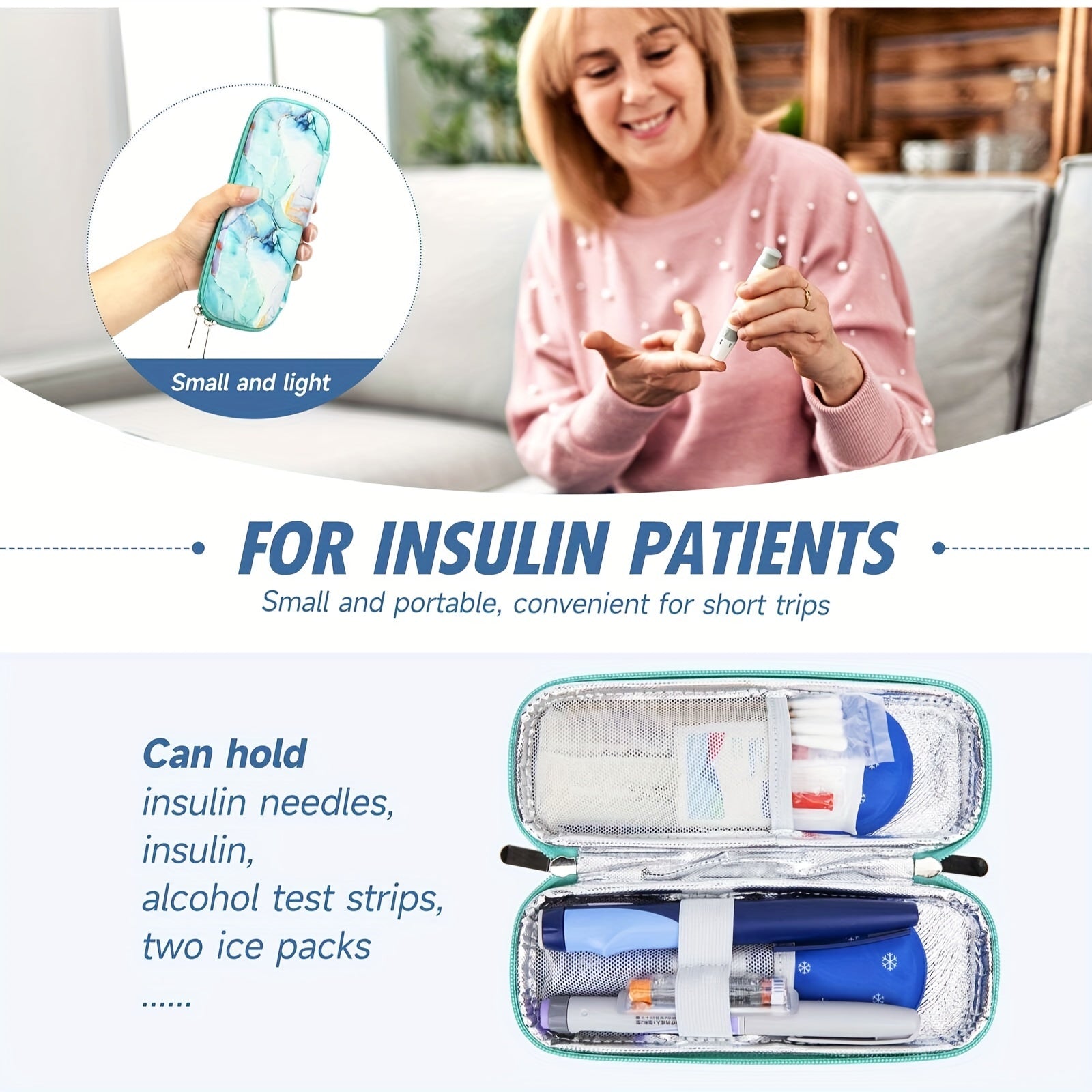 Fantasy-themed Insulin Cooler Travel Case with Ice Packs