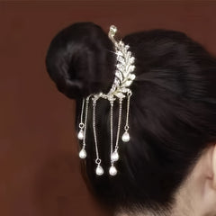 Glitter Hair Claw Bun Ballet Buns Shaper Tassel Hairpin
