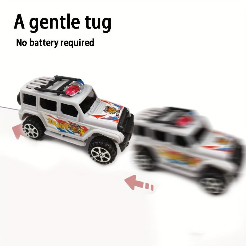 Kids Plastic Pull String Off Road Toy Car Model