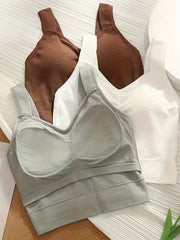 Women's V-Neck Sleeveless Padded Top 4-Pack